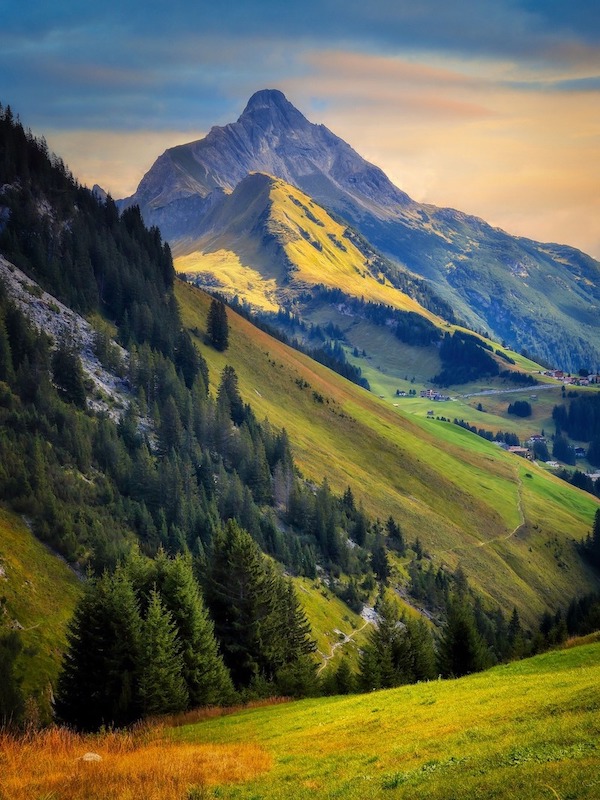 Infrapanel 500W - 1030 x 530mm - Příroda - Hory - pastviny Alpy