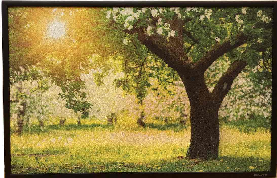 360W - strom v sadě - tmavě hnědý rám 