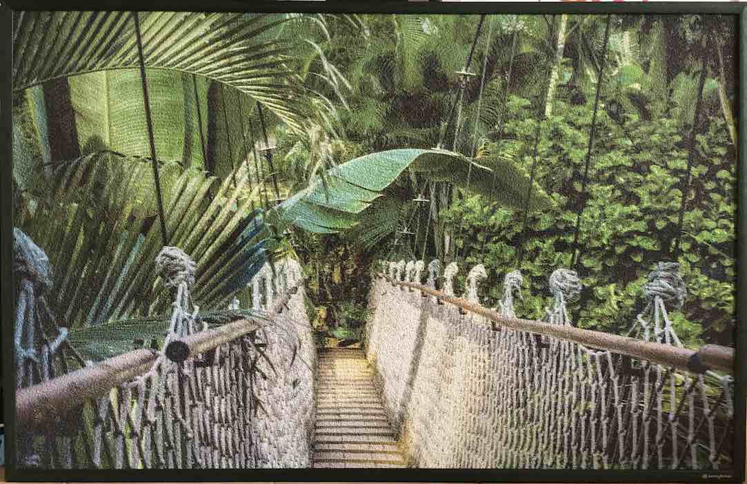 900W  - lávka - džungle v zeleném rámu 