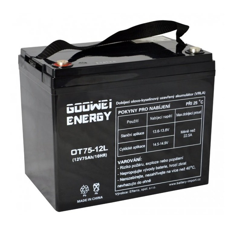 Baterie GOOWEI ENERGY OTL75Ah